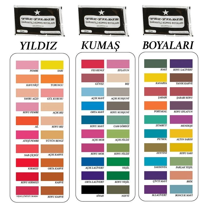 Kumaş Boyası 12’li Paket