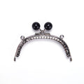 OVAL SİYAH BONCUKLU BURS 10,5 CM