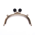 OVAL SİYAH BONCUKLU BURS 12,5 CM