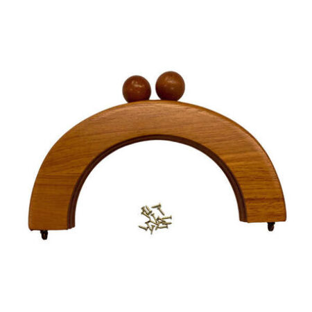 AHŞAP ÇANTA BURSU MIKNATISLI OVAL 20 CM KAHVE