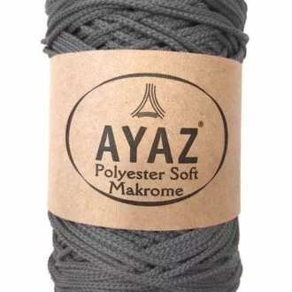 Ayaz Polyester Soft Makrome İpi 250g Antrasit – 1193
