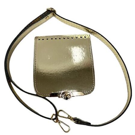 ÇANTA CEP TELEFONU ÖRGÜ SETİ PARLAK AYARLI GOLD