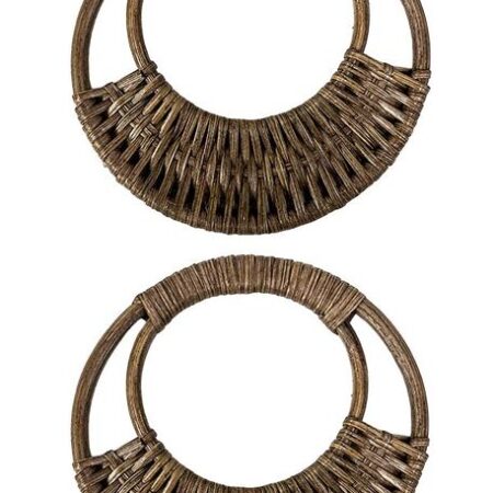 ÇANTA SAPI BAMBU YUVARLAK ŞEKİLLİ 16 CM KOYU KAHVE