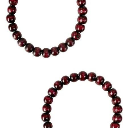 ÇANTA SAPI İÇİ METAL AHŞAP BONCUKLU 11 BORDO 13CM