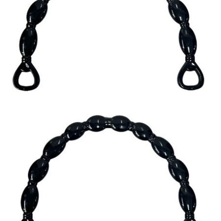 ÇANTA SAPI PLASTK BAMBU GÖRÜNÜM ÖRGÜ OVAL MDL K111 Siyah