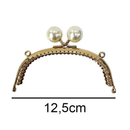 ÇANTA VE CÜZDAN KLİPSİ 12.5 CM İNCİLİ OVAL ALTIN