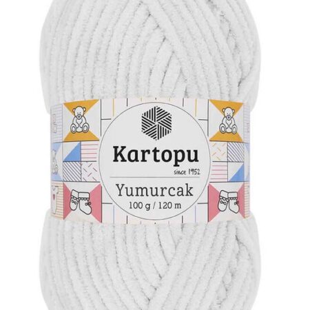 Kartopu Yumurcak El Örgü İpi Beyaz K010
