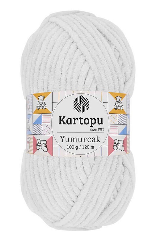 Kartopu Yumurcak El Örgü İpi Beyaz K010