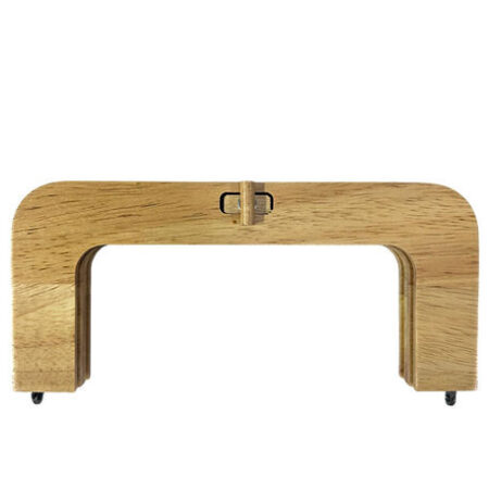 AHŞAP ÇANTA BURSU KLİPSLİ 20 CM BEJ