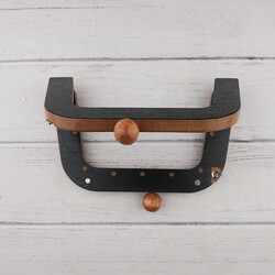 AHŞAP ÇANTA BURSU MODEL 3 13x22 CM. SIYAH