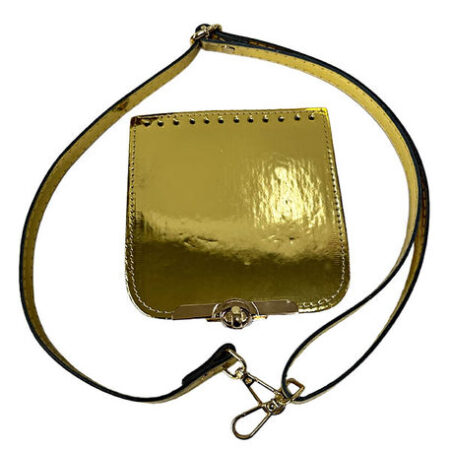 ÇANTA CEP TELEFONU ÖRGÜ SETİ PARLAK AYARLI ALTIN