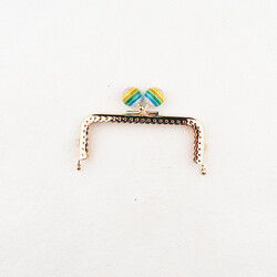 ÇANTA CÜZDAN BURSU BONCUKLU DİKDÖRTGEN LOLİPOP 10.5 CM. ALTIN