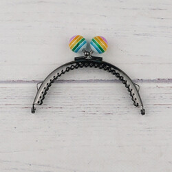 ÇANTA CÜZDAN BURSU BONCUKLU OVAL LOLİPOP 10.5 CM. NIKEL