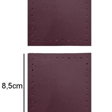 ÇANTA KENAR AKSESUARI KARE 8.50X8.50 CM 2 Lİ BORDO