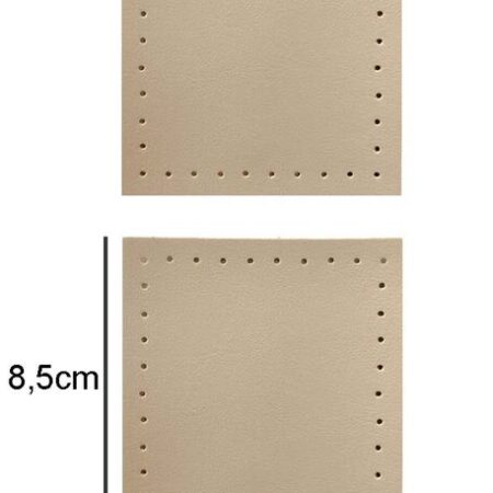 ÇANTA KENAR AKSESUARI KARE 8.50X8.50 CM 2 Lİ KREM