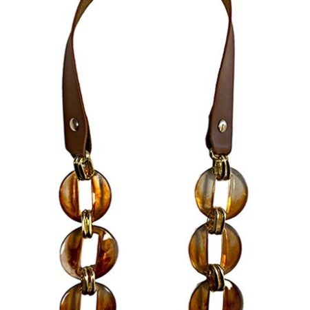 ÇANTA SAPI DERİLİ AKRİLİK KAHVERENGİ