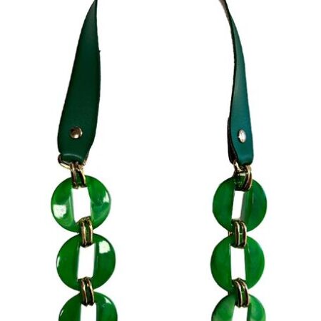 ÇANTA SAPI DERİLİ AKRİLİK YEŞİL