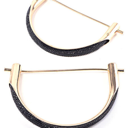 ÇANTA SAPI METAL TAŞLI SİYAH