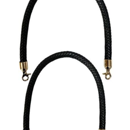 ÇANTA SAPI YENGEÇ BAŞLIKLI ÖRME FİTİL SAP SİYAH