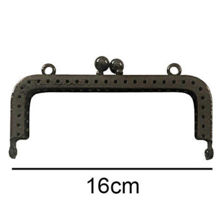 ÇANTA VE CÜZDAN KLİPSİ 16 CM KARE ANTRASİT