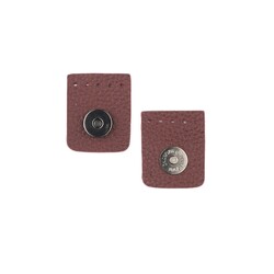 DERİLİ KARE MIKNATIS 4 x 4,5 CM BORDO