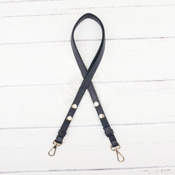 GERÇEK DERİ ÇITÇITLI ÇANTA SAPI 75 x 1,5 CM LACIVERT