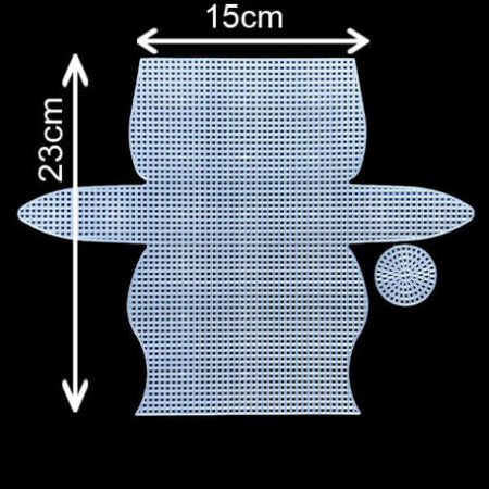 KANVAS PLASTİK FİLE ÇANTA 23 CM X 15 CM