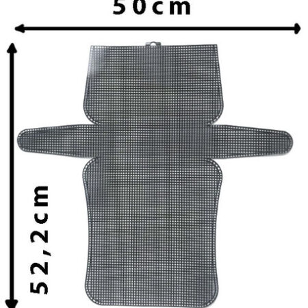 KANVAS PLASTİK FİLE ÇANTA 52,5 CM X 50 CM SİYAH