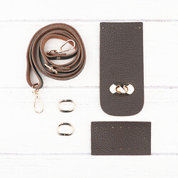 KNİT ME TABANLI TELEFON SETİ KAHVE