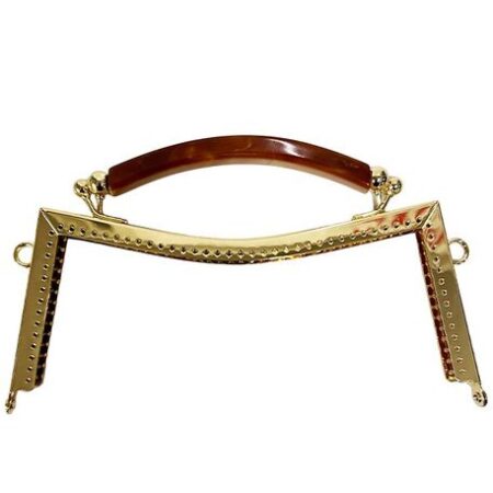 METAL ÇANTA SAPI AKRİLİK TUTMALI ALT-78 (27 CM) ALTIN