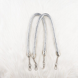 ÖRME DERİ ÇANTA SAPI 65 CM GUMUS