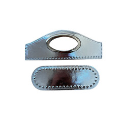 PARLAK EL ÇANTASI SETİ 26 CM GUMUS