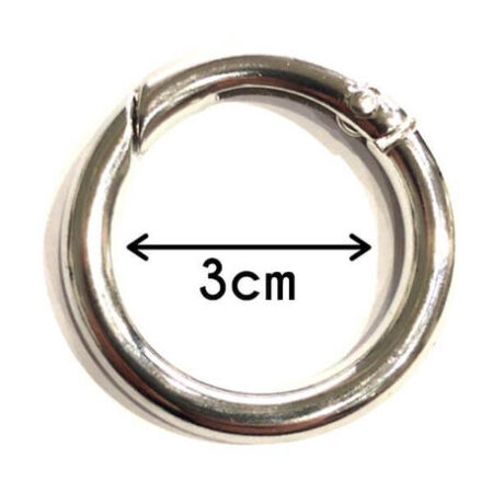 YAYLI ÇANTA HALKASI GÜMÜŞ 3cm