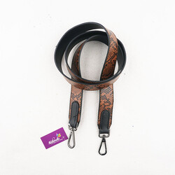 YILAN DESEN ÇANTA ASKISI 3x135 CM. KAHVE